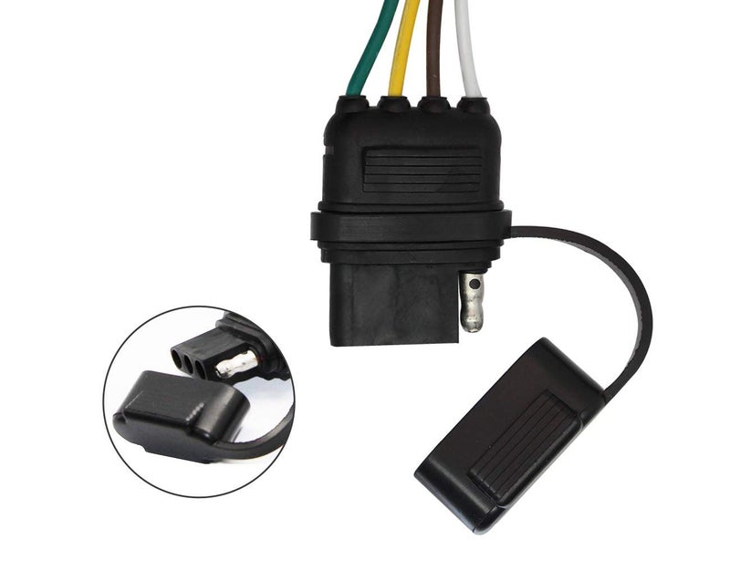 NEW SUNÂ® 3-Way to 2-Way Trailer Tail Light Converter - 100% Copper, 5-Wire to 4-Pin Flat Harness, Waterproof, Easy Install for Trucks, Towing Vehicles, Non-Powered Easy Installation - Image 4
